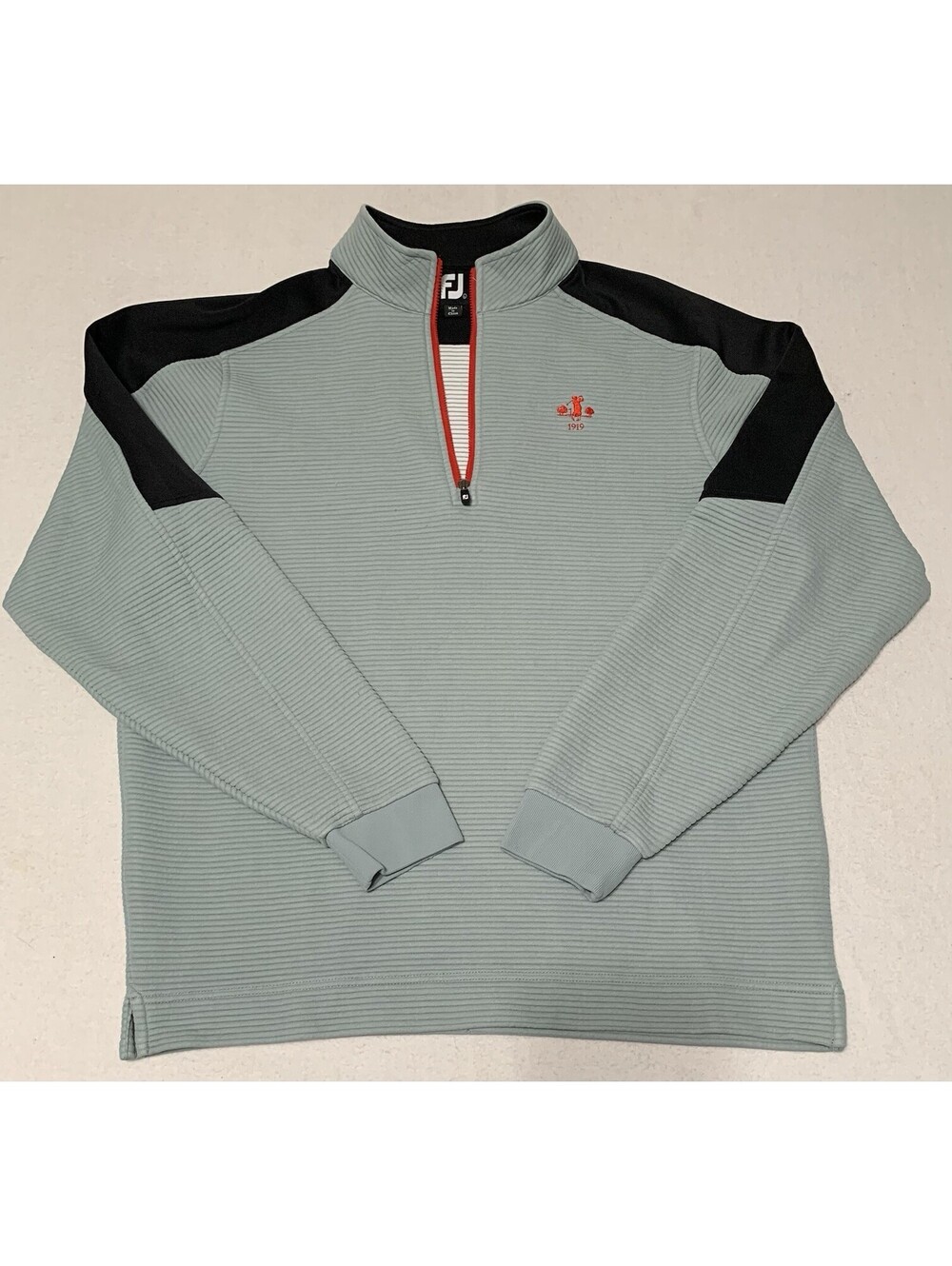 Footjoy 1/4 Zip Up Golf Men's Large Pullover Gray & Black C11